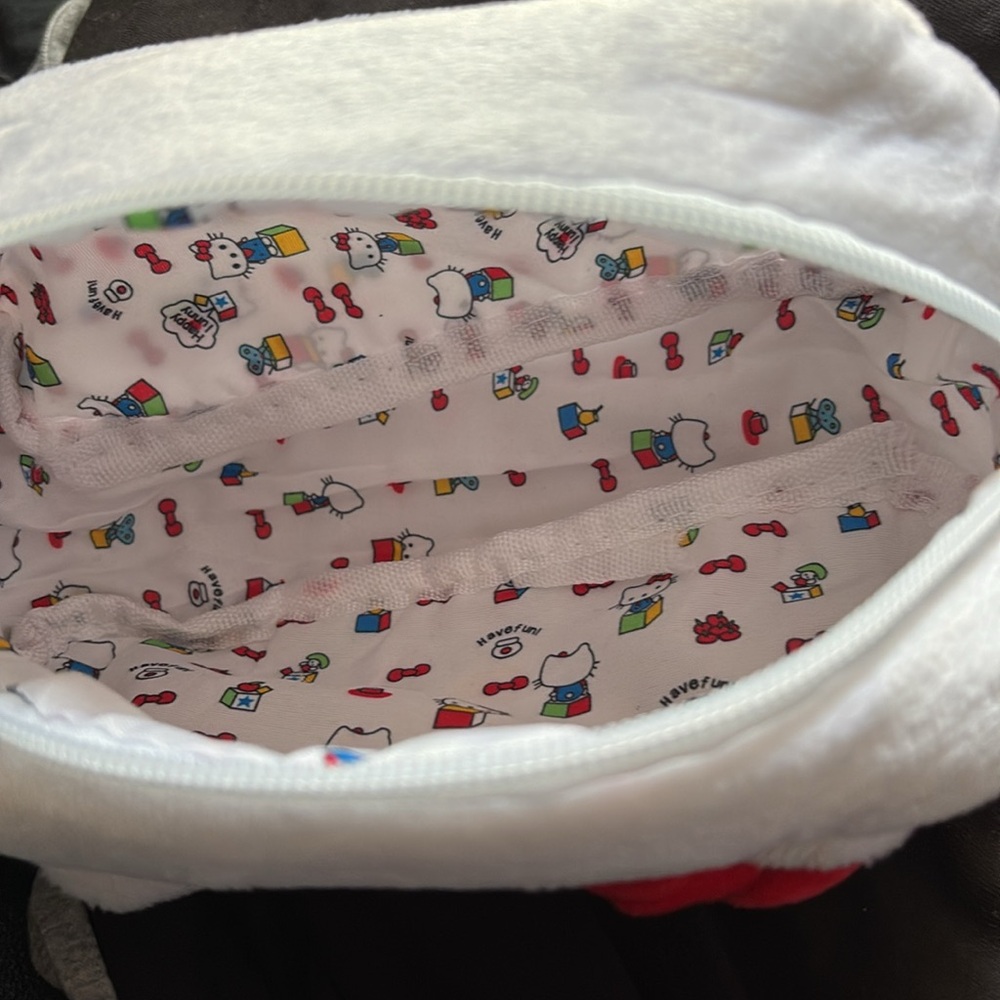 Hello Kitty Plush Pouch with Red Bow - Picture 3 of 5